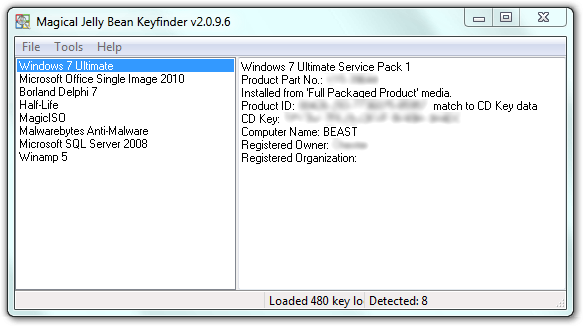 free product key finder program that supports windows 7